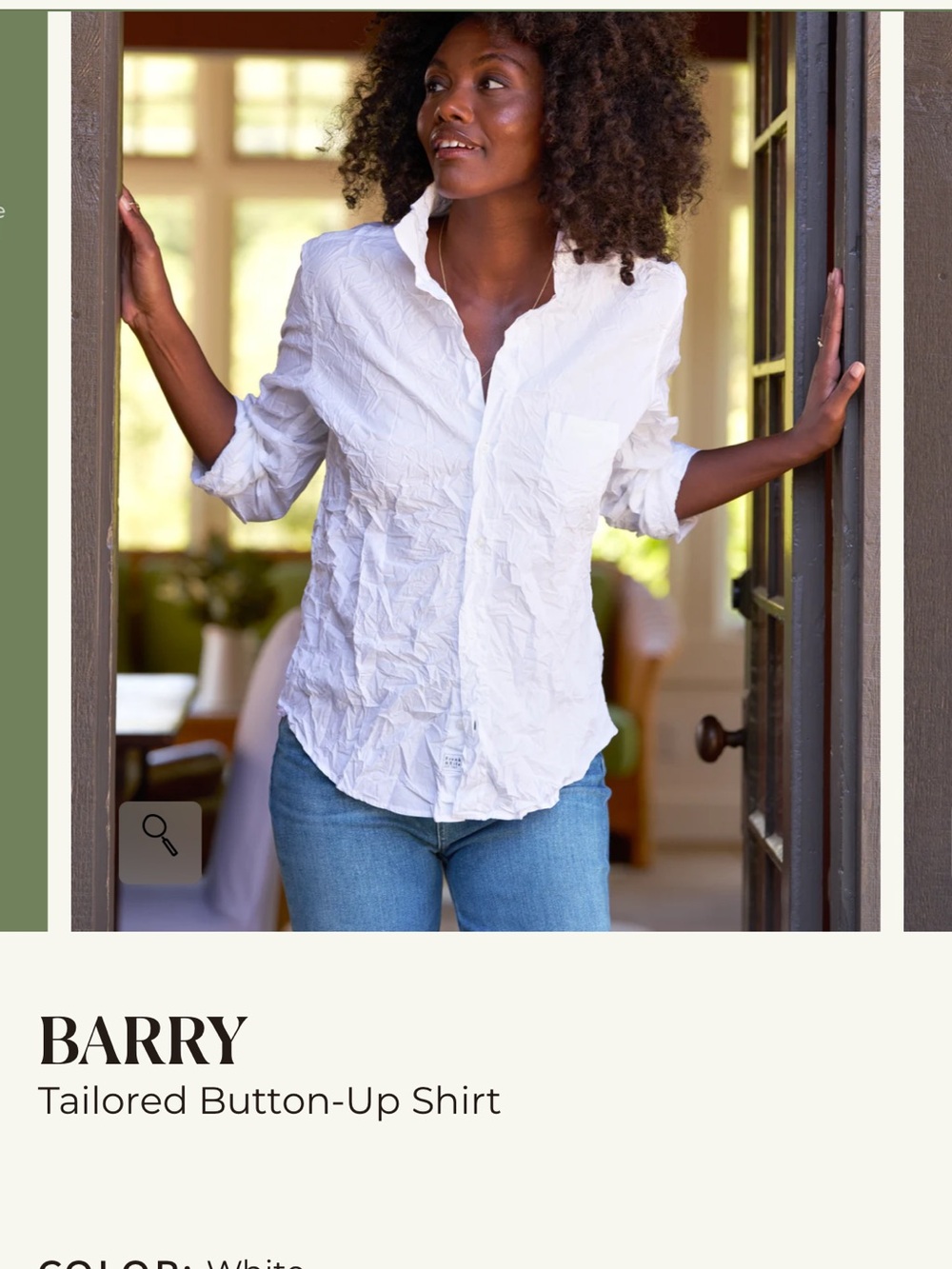 Frank & Eileen Crinkle White Tailored Button-Up Shirt